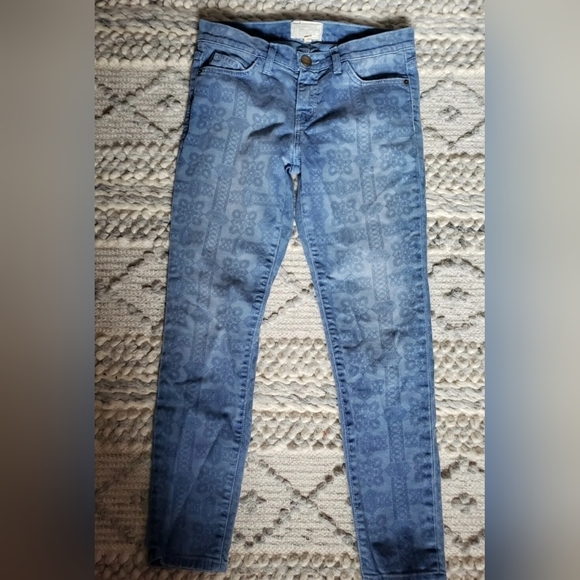 Current/Elliott The Stilletto Navy Bandana denim Jeans Sz. 27 Jeans - Picture 2 of 8